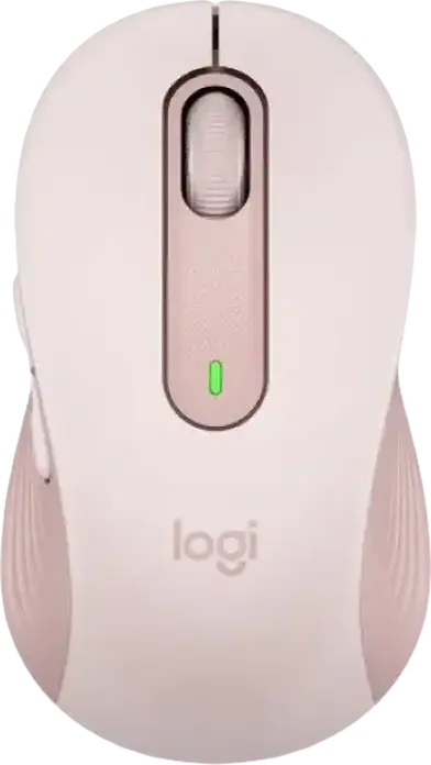 Logitech Signature M650 L Wireless Mouse, Pink, Large Size for Large Hands, 4000 DPI, SilentTouch, SmartWheel, Bluetooth & USB Logi Bolt, Windows macOS ChromeOS