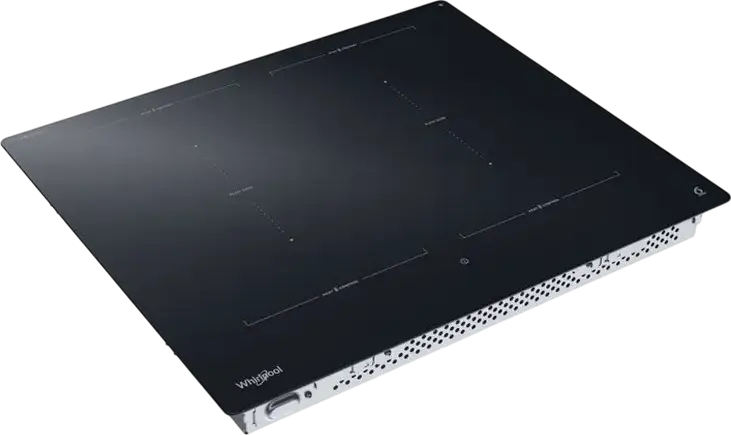 Whirlpool WTX 6019 DCF Built-in Induction Cooktop, 4 Zones, FlexiCook, 6th Sense Technology, Vitroceramic Black Surface, Slider Control, 59 cm