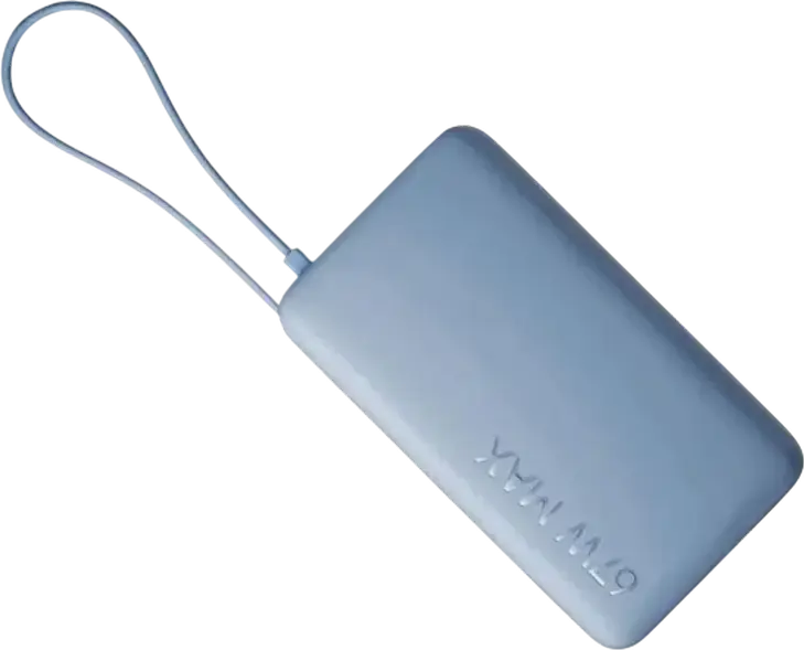 Xiaomi 67W Power Bank 10000 BHR08NZGL 10000mAh External Battery with Integrated USB Type-C Cable, LCD Display, 67W Max Output, Light Blue