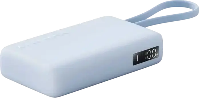 Xiaomi 67W Power Bank 10000 BHR08NZGL 10000mAh External Battery with Integrated USB Type-C Cable, LCD Display, 67W Max Output, Light Blue