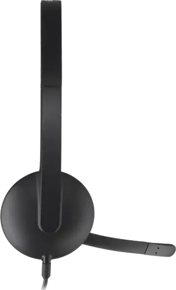 Logitech H340 USB Wired Headset with Noise-Cancelling Microphone, On-Ear Closed-Back Design, In-line Controls, for PC, Mac, Chrome OS - Black