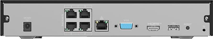 Сетевой видеорегистратор Imou NVR-N110-4P, 10 IP-каналов, 4 PoE-порта, макс. разрешение 10 Мп, 4K HDMI/VGA, H.265, поддержка SATA 16 ТБ, WiFi, ONVIF
