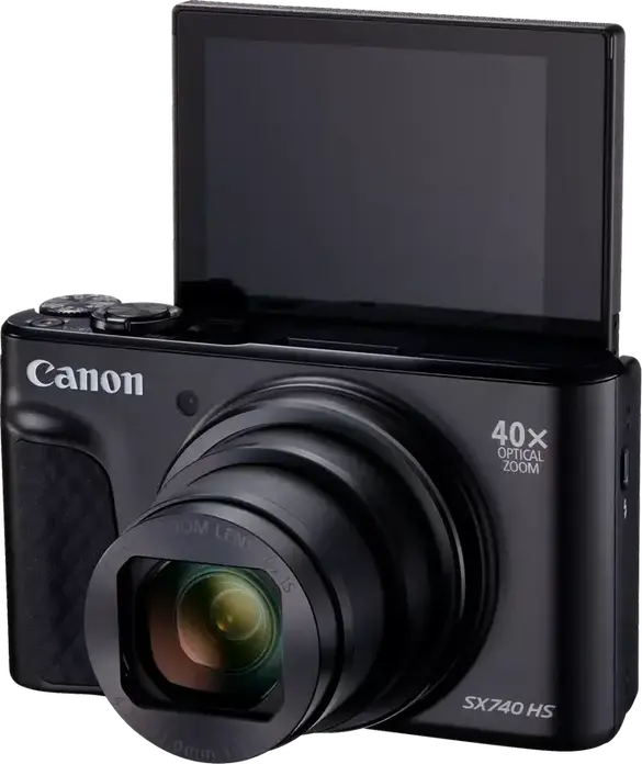 Canon PowerShot SX740 HS Lite Edition Digital Camera, 20.3 MP, 40x Optical Zoom, 4K Video, DIGIC 8 Processor, Wi-Fi, Bluetooth, GPS, Black