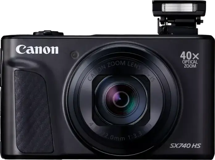 Canon PowerShot SX740 HS Lite Edition Digital Camera, 20.3 MP, 40x Optical Zoom, 4K Video, DIGIC 8 Processor, Wi-Fi, Bluetooth, GPS, Black
