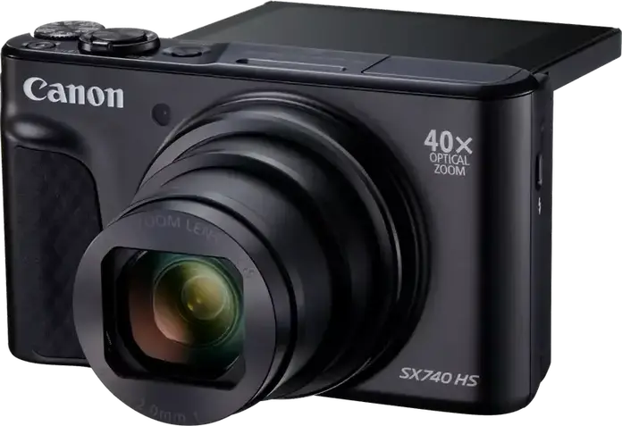 Canon PowerShot SX740 HS Lite Edition Digital Camera, 20.3 MP, 40x Optical Zoom, 4K Video, DIGIC 8 Processor, Wi-Fi, Bluetooth, GPS, Black