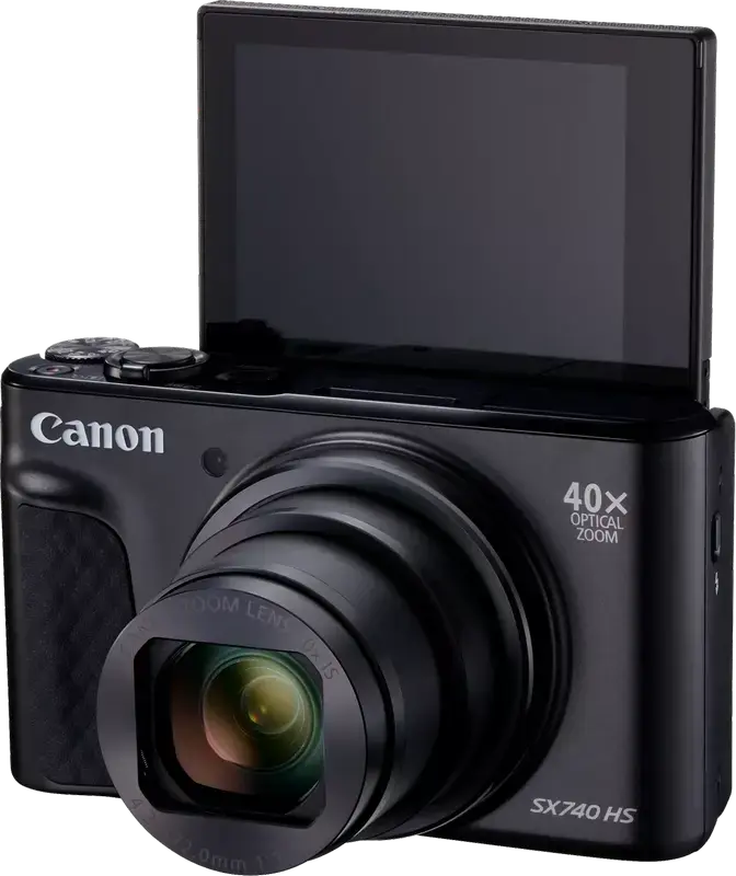 Canon PowerShot SX740 HS Lite Edition Digital Camera, 20.3 MP, 40x Optical Zoom, 4K Video, DIGIC 8 Processor, Wi-Fi, Bluetooth, GPS, Black