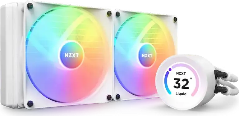Система жидкостного охлаждения СЖО NZXT Kraken Elite 280 RGB AIO, TFT-LCD дисплей 2.36", алюминиевый радиатор 280мм, 2 вентилятора F140 RGB Core, Intel LGA 1700/1200/115X, AMD AM5/AM4