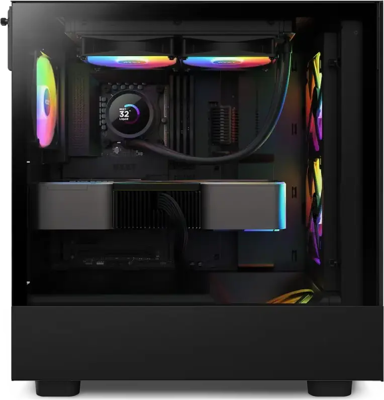 Система жидкостного охлаждения СЖО NZXT Kraken 240 RGB RL-KR240, алюминиевый радиатор 240мм, ЖК-дисплей 1.54", 2 вентилятора F120 RGB Core, Intel LGA 1700/1200/115X и AMD AM5/AM4