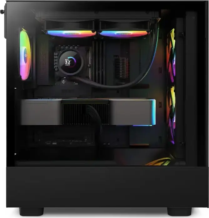 Система жидкостного охлаждения СЖО NZXT Kraken 240 RGB RL-KR240, алюминиевый радиатор 240мм, ЖК-дисплей 1.54", 2 вентилятора F120 RGB Core, Intel LGA 1700/1200/115X и AMD AM5/AM4