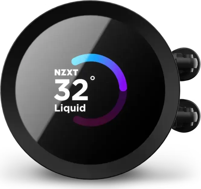 Система жидкостного охлаждения СЖО NZXT Kraken 240 RGB RL-KR240, алюминиевый радиатор 240мм, ЖК-дисплей 1.54", 2 вентилятора F120 RGB Core, Intel LGA 1700/1200/115X и AMD AM5/AM4