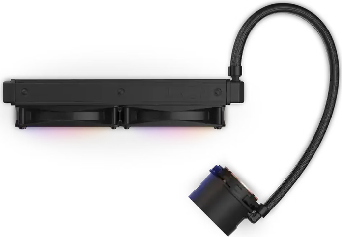 Система жидкостного охлаждения СЖО NZXT Kraken 240 RGB RL-KR240, алюминиевый радиатор 240мм, ЖК-дисплей 1.54", 2 вентилятора F120 RGB Core, Intel LGA 1700/1200/115X и AMD AM5/AM4