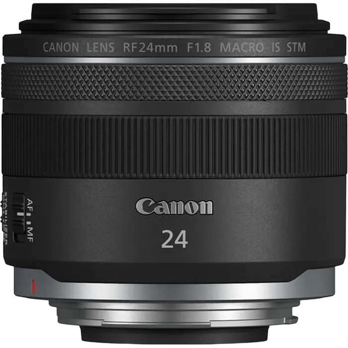 Obiectiv Canon RF 24mm f/1.8 Macro IS STM Prime pentru Full Frame, Autofocus, Stabilizare Imagine, Magnificare Maxima 0.5x, Diametru Filtru 52mm
