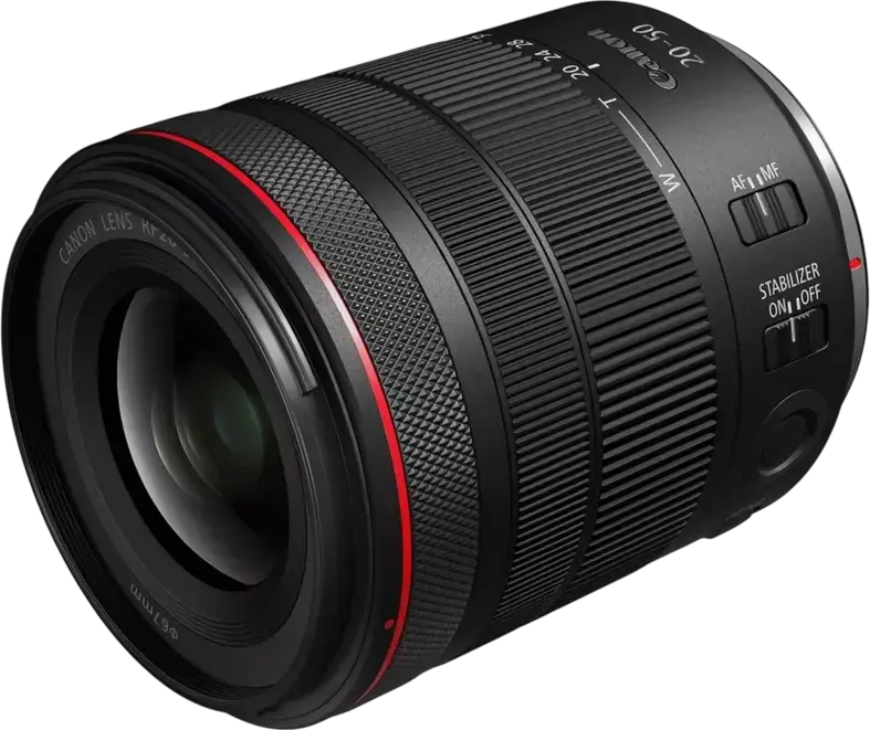 Set de 3 piese Cameră Mirrorless Canon EOS R6 V cu Obiectiv RF 20-50mm f/4 L IS USM PZ, Full Frame CMOS 32.5MP, DIGIC X, 40fps, IBIS