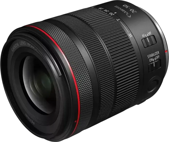 Set de 3 piese Cameră Mirrorless Canon EOS R6 V cu Obiectiv RF 20-50mm f/4 L IS USM PZ, Full Frame CMOS 32.5MP, DIGIC X, 40fps, IBIS