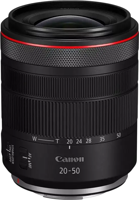 Set de 3 piese Cameră Mirrorless Canon EOS R6 V cu Obiectiv RF 20-50mm f/4 L IS USM PZ, Full Frame CMOS 32.5MP, DIGIC X, 40fps, IBIS