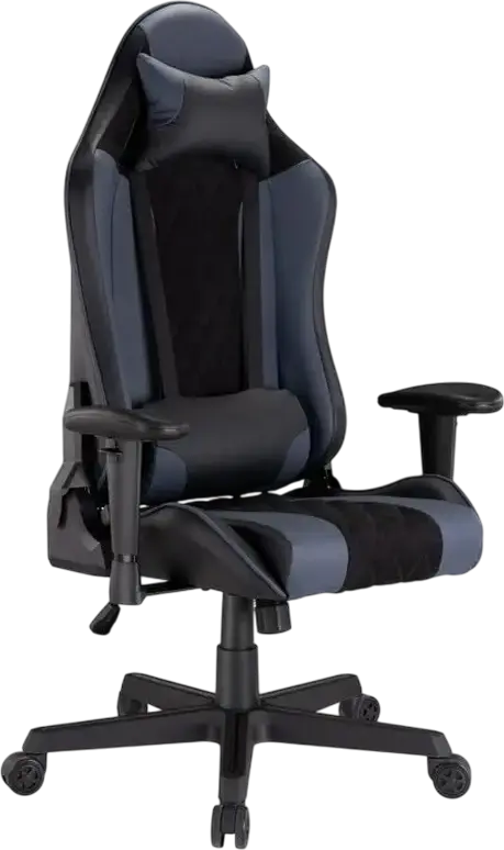 Scaun Gaming Lumi CH09-1, Piele PU si Piele de Caprioara, Lift Gas Clasa 3, Cotiere Reglabile, Suporta 150kg, Inclinare 150 Grade, cu Perne pentru Cap si Lom