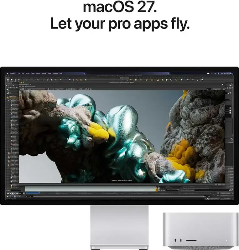 Apple Mac Studio MHL64UA/A cu M5 Max CPU 18-core, GPU 32-core, 36GB RAM, 512GB SSD, Aluminiu, Silver, macOS Golden Gate, cu Tastatura si Mouse