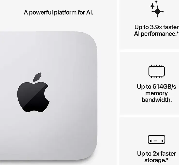 Apple Mac Studio MHL64UA/A cu M5 Max CPU 18-core, GPU 32-core, 36GB RAM, 512GB SSD, Aluminiu, Silver, macOS Golden Gate, cu Tastatura si Mouse