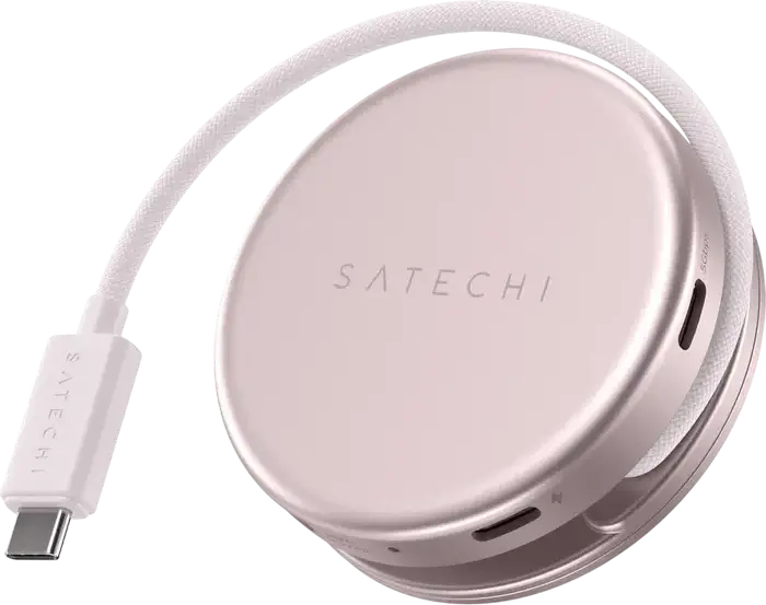 Многопортовый адаптер Satechi OntheGo 5-в-1 для MacBook Neo, алюминиевый USB-C хаб с HDMI 4K/60Гц, PD 60Вт, USB 3.2 Gen 1, SD UHS-I и магнитным креплением