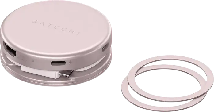 Многопортовый адаптер Satechi OntheGo 5-в-1 для MacBook Neo, алюминиевый USB-C хаб с HDMI 4K/60Гц, PD 60Вт, USB 3.2 Gen 1, SD UHS-I и магнитным креплением