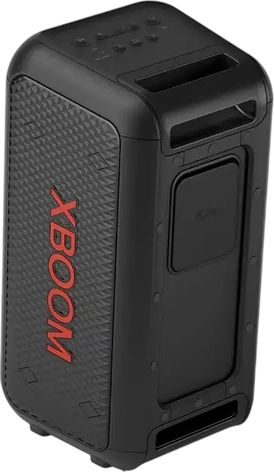 LG XBOOM XL5T Portable Bluetooth Party Speaker, 200W RMS, 2.1 CH, 6.5-inch Woofer, IPX4 Water Resistant, 12h Battery, Mic & Guitar Inputs, Black