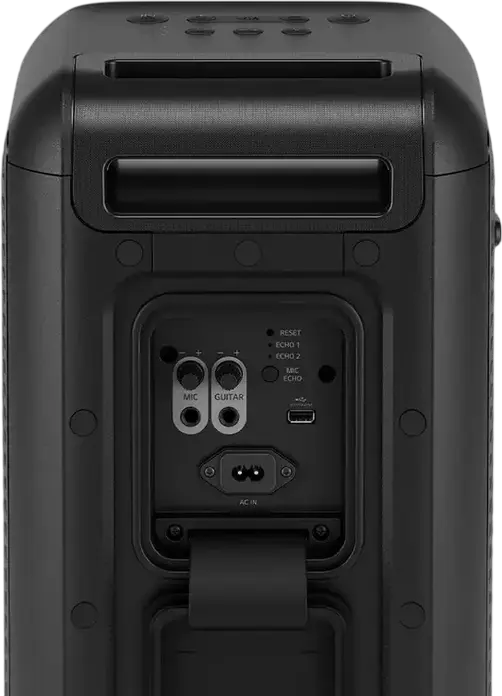 Box Parti Bluetooth Portabil LG XBOOM XL5T, 200W RMS, 2.1 CH, Woofer de 6.5 inch, Rezistenta la apa IPX4, Baterie 12h, Intrare Microfon si Chitara, Negru
