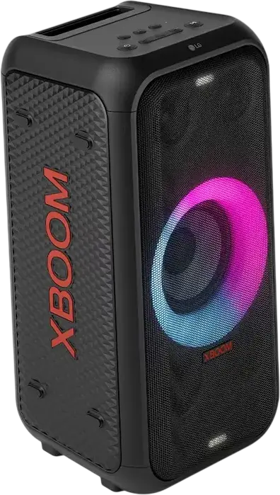 LG XBOOM XL5T Portable Bluetooth Party Speaker, 200W RMS, 2.1 CH, 6.5-inch Woofer, IPX4 Water Resistant, 12h Battery, Mic & Guitar Inputs, Black