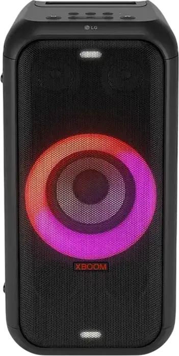Box Parti Bluetooth Portabil LG XBOOM XL5T, 200W RMS, 2.1 CH, Woofer de 6.5 inch, Rezistenta la apa IPX4, Baterie 12h, Intrare Microfon si Chitara, Negru