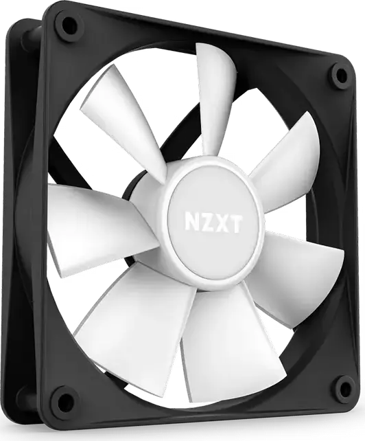 NZXT F140 RGB Core 140mm PWM Case Fan, Black, Fluid Dynamic Bearing, 500-1500 RPM, 90.79 CFM, Addressable RGB ARGB, NZXT CAM Compatible