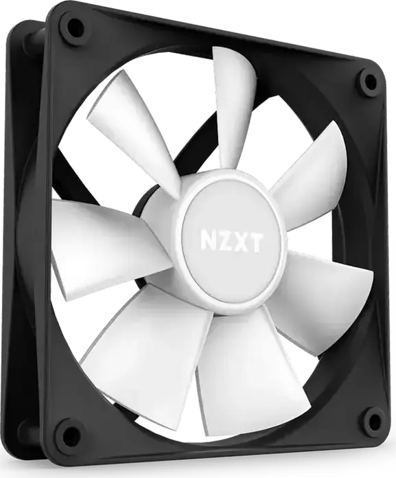 NZXT F140 RGB Core 140mm PWM Case Fan, Black, Fluid Dynamic Bearing, 500-1500 RPM, 90.79 CFM, Addressable RGB ARGB, NZXT CAM Compatible