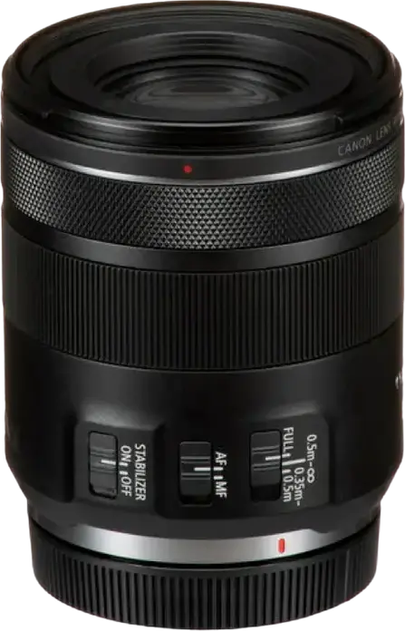 Объектив Canon RF 85mm f/2 Macro IS STM Prime для полнокадровых камер, оптическая стабилизация, увеличение 0.5x, фильтр 67мм, черный