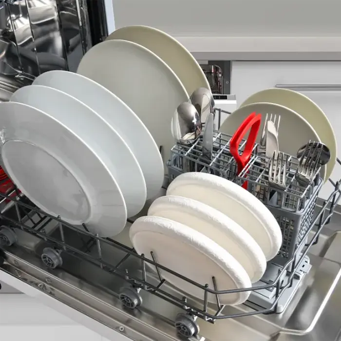 Sharp QW-NS15I49E0X-EU Built-in Narrow Dishwasher, 10 Place Settings, 6 Programs, Energy Class E, Silver, 45x82x55 cm