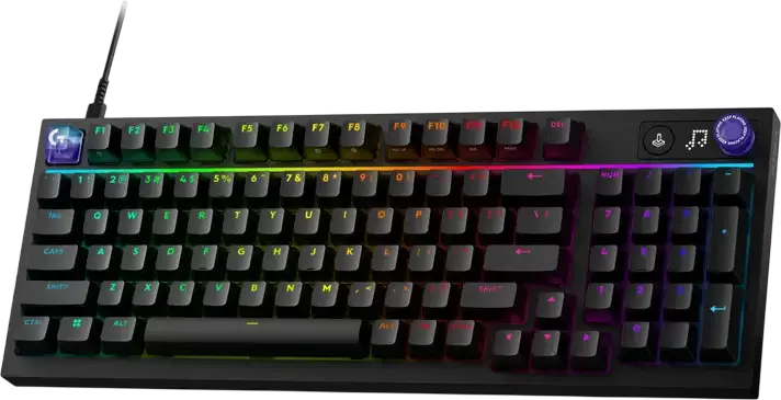Logitech G316 X 98 Wired Mechanical Gaming Keyboard, 98% Compact Layout with Numpad, Hot-swappable Tactile Switches, 8000Hz Polling Rate, RGB, LED Display