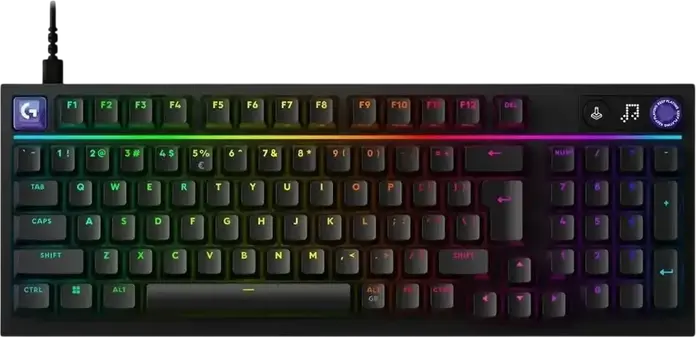 Logitech G316 X 98 Wired Mechanical Gaming Keyboard, 98% Compact Layout with Numpad, Hot-swappable Tactile Switches, 8000Hz Polling Rate, RGB, LED Display
