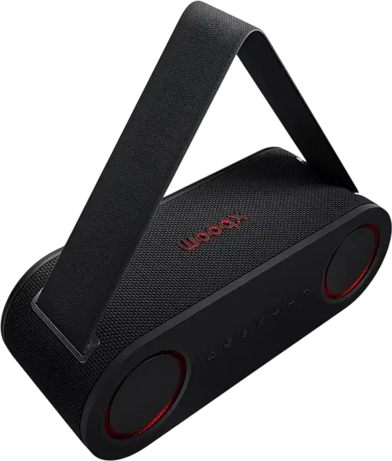 LG XBOOM Bounce Portable Bluetooth Speaker, 40W RMS, 2.1 CH Audio, IP67 Waterproof, 30h Battery, RGB Lighting, Black