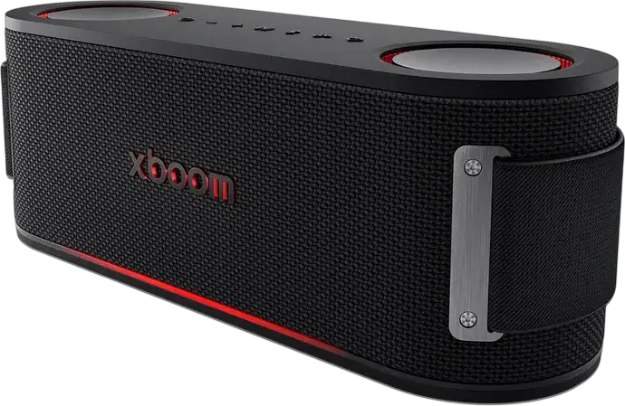 LG XBOOM Bounce Portable Bluetooth Speaker, 40W RMS, 2.1 CH Audio, IP67 Waterproof, 30h Battery, RGB Lighting, Black