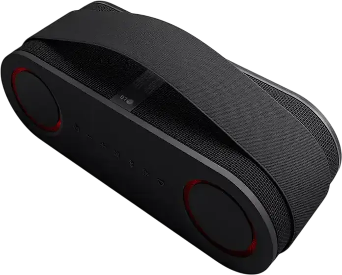 LG XBOOM Bounce Portable Bluetooth Speaker, 40W RMS, 2.1 CH Audio, IP67 Waterproof, 30h Battery, RGB Lighting, Black