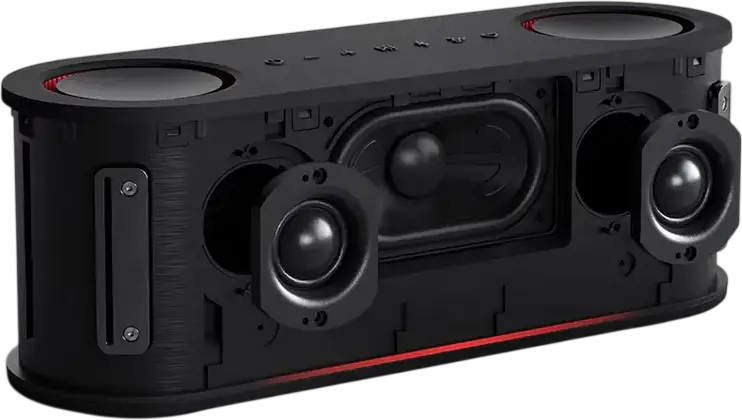 LG XBOOM Bounce Portable Bluetooth Speaker, 40W RMS, 2.1 CH Audio, IP67 Waterproof, 30h Battery, RGB Lighting, Black
