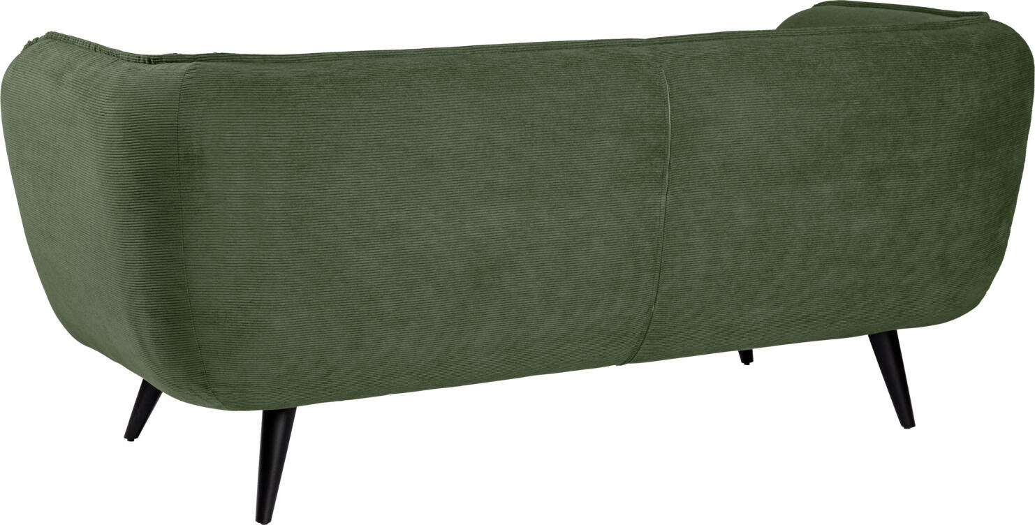 Canapea VEGA Kelso cu 3 locuri, Material Velur Cordon Green, Picioare din lemn de fag natural, Ignifugă, 183x88x76 cm, pentru Lobby