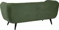 Canapea VEGA Kelso cu 3 locuri, Material Velur Cordon Green, Picioare din lemn de fag natural, Ignifugă, 183x88x76 cm, pentru Lobby