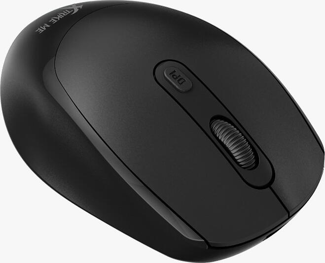 Xtrike Me GW-120L Dual Mode Wireless Office Mouse, Bluetooth 5.2 & 2.4GHz, Silent Click, 1600 DPI, Rechargeable Battery, USB Type-C, Black