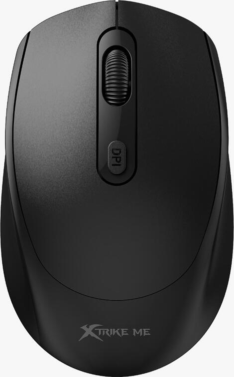 Xtrike Me GW-120L Dual Mode Wireless Office Mouse, Bluetooth 5.2 & 2.4GHz, Silent Click, 1600 DPI, Rechargeable Battery, USB Type-C, Black