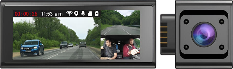 Set de 3 camere Navitel RC3 Pro Dash Cam Triple Channel, Full HD 1080p, Ecran IPS Touch 3.16", Wi-Fi, GPS, G-Sensor, Supercapacitor, Negru
