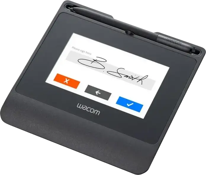 Wacom STU-540 Tabletă de Semnături LCD, Ecran 5 inci, Rezoluție 800x480, 2540 lpi, 1024 Niveluri Presiune, Stylus EMR fără baterie, Negru, Conectivitate USB