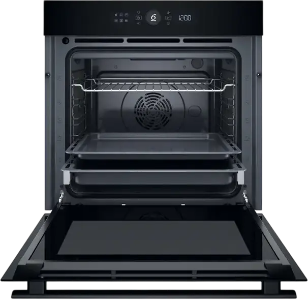 Встраиваемый электрический духовой шкаф Whirlpool WOI4S8CM1SBA, 73 л, класс A+, 6th Sense, Steam+, AirFry, каталитическая очистка, черный, набор с Doc-station