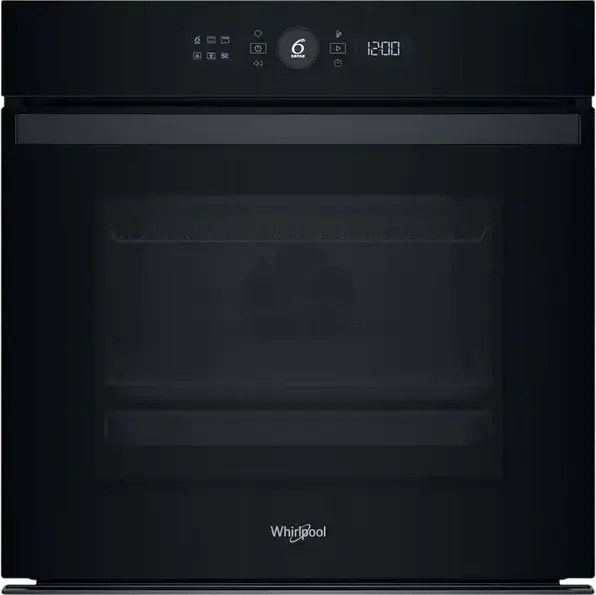 Встраиваемый электрический духовой шкаф Whirlpool WOI4S8CM1SBA, 73 л, класс A+, 6th Sense, Steam+, AirFry, каталитическая очистка, черный, набор с Doc-station