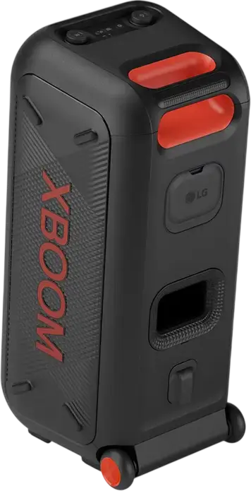 Sistem Audio Portabil LG XBOOM XL9T, Box Party 1000W RMS, 2.2 CH, Dual Woofere 8 inch, Iluminare RGB Pixel LED, Rezistenta la apa IPX4, Negru