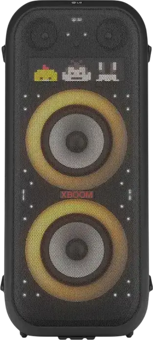 Sistem Audio Portabil LG XBOOM XL9T, Box Party 1000W RMS, 2.2 CH, Dual Woofere 8 inch, Iluminare RGB Pixel LED, Rezistenta la apa IPX4, Negru