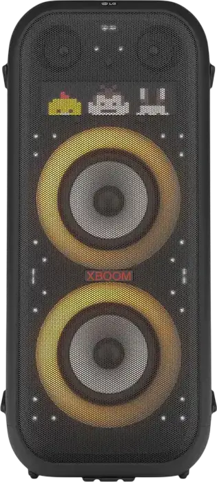 Sistem Audio Portabil LG XBOOM XL9T, Box Party 1000W RMS, 2.2 CH, Dual Woofere 8 inch, Iluminare RGB Pixel LED, Rezistenta la apa IPX4, Negru