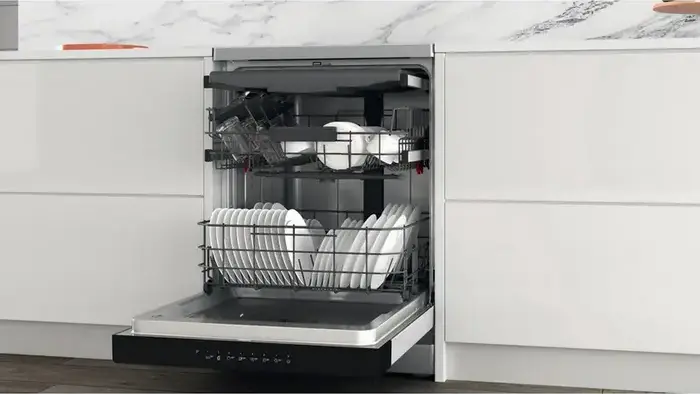 Whirlpool WH4FFA14BN6X Freestanding Dishwasher, 14 Place Settings, Energy Class A, 6th Sense Technology, NaturalDry, 8 Programs, Grey Inox, 60cm